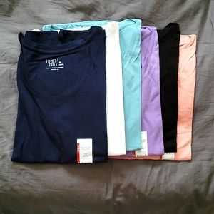 V neck t-shirts 6 shirts 100% prima cotton